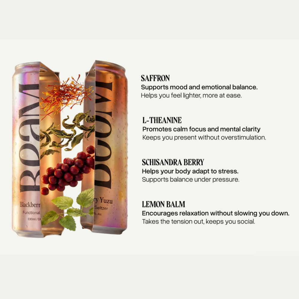 BEAM Blackberry Yuzu Functional Seltzer