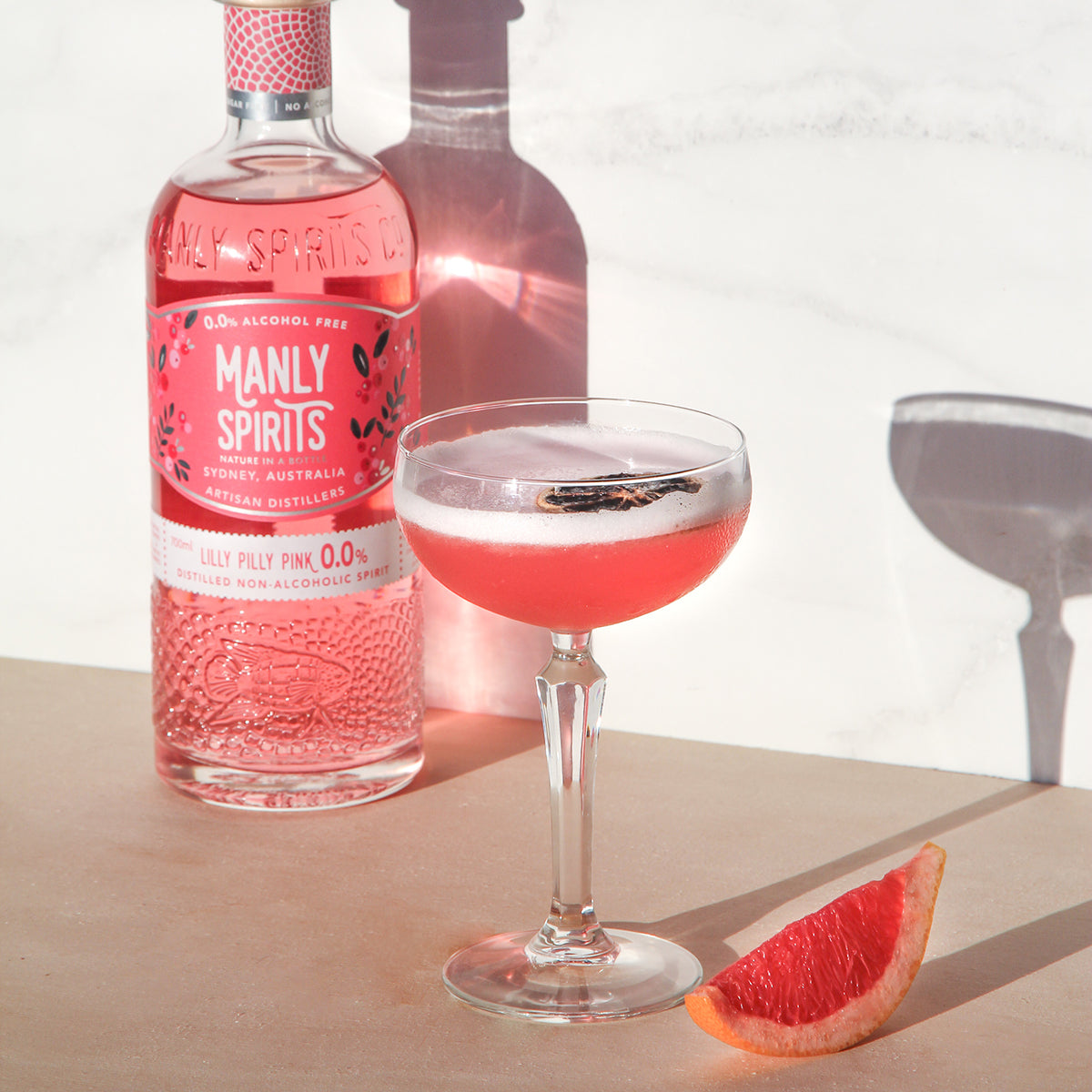 Manly Spirits Co - Lilly Pilly Pink 0.0% 700ml – Free Spirit Drink Co 