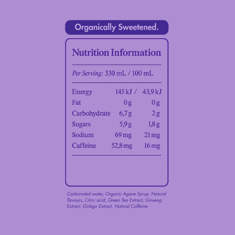 DAYSE Awaken Grapefruit original nutrition and ingredients graphic