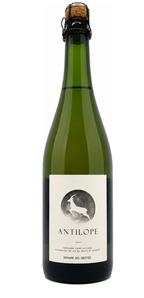 Domaine des Grottes Antilope non-alcoholic sparkling wine alternative, 750mL bottle