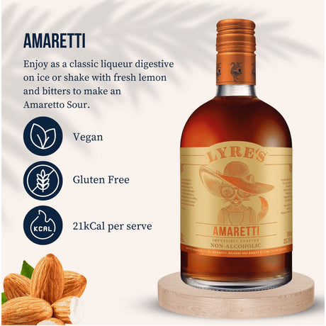 Lyre's Amaretti 700mL — Product features