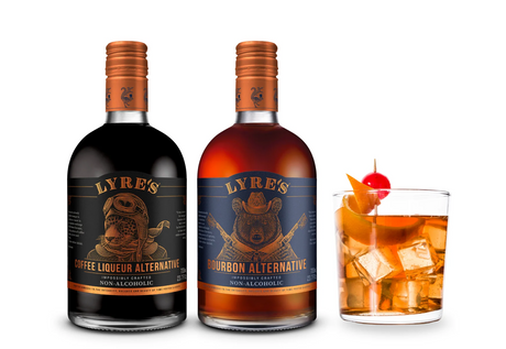 Lyre's Coffee Old Fashioned Set with Coffee Liqueur Alternative, Bourbon Alternative and cocktail