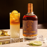 Lyre's Dark Rum Alternative 700mL – Dark Rum Alternative bottle and cocktail