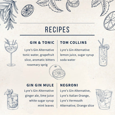 Lyre's Gin Alternative 700mL - cocktail recipes
