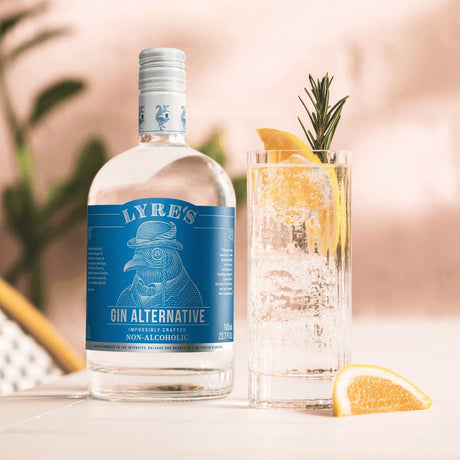 Lyre's Gin Alternative 700mL - bottle and tonic lifestyle