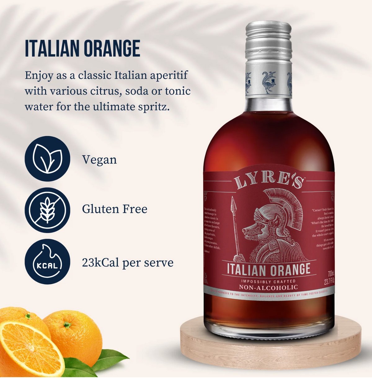 Lyre's Italian Orange serving guide