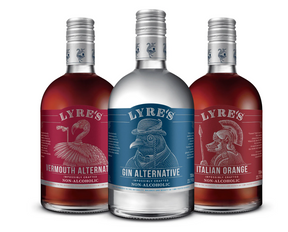 Lyre's non-alcoholic Negroni trio: Vermouth Alternative, Gin Alternative and Italian Orange