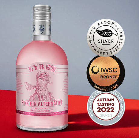 Lyre's Pink Gin Alternative — award medals