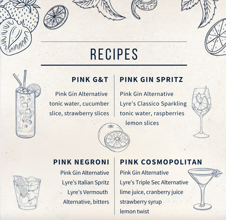 Lyre's Pink Gin Alternative — cocktail recipes