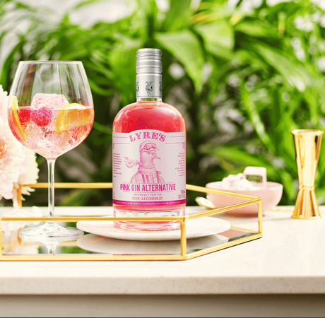 Lyre's Pink Gin Alternative — lifestyle serving